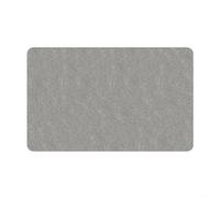 Glewi Tapis de sol en diatomite 30 x 80 cm à séchage rapide, absorbant l'eau, design antidérapant, en silicone, pour salle de bain, cuisine, entrée, gris