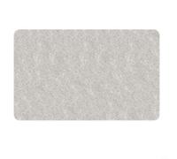 Glewi Tapis de sol en diatomite 30 x 80 cm à séchage rapide, absorbant l'eau, design antidérapant, en silicone, pour salle de bain, cuisine, entrée, gris (beige)