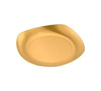 GLFLOW Assiette carrée en acier inoxydable 304 - Plat en métal résistant à la rouille avec placage or pour hôtel, café, cuisine - 95 x 95 x 1 cm (304 doré)