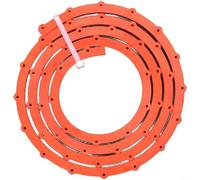 GLFLOW Bande de gabarit flexible pour le travail du bois, barre de moulage de type engrenage pour façonner les contours, légère avec trous pré-percés, 15 m (orange, 1,5 m)