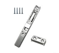 GLFLOW Boulon encastré pour portes en aluminium rainurées, double loquet de verrouillage supérieur et inférieur pour battant de balcon, panneaux pliants, loquet de porte (14- emboîtable)