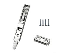 GLFLOW Boulon encastré pour portes en aluminium rainurées, double loquet de verrouillage supérieur inférieur pour battant de balcon, panneaux pliants, loquet de porte (broche courte à 14 emplacements)