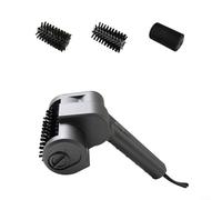 GLFLOW Brosse électrique étanche pour barbecue - Moteur rechargeable à 2 vitesses - 4000 mAh - Pour grilles et plaques de cuisson - Gris à trois têtes
