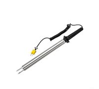 GLFLOW Capteur à ressort hélicoïdal pour le travail des métaux, sonde de surface de type K 0-1000 °C, acier inoxydable de 200 mm avec contact à ressort, câble de 1 m pour thermomètre numérique