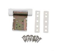 GLFLOW Charnière de porte à battant en alliage d'aluminium, charnière gauche droite, haute sécurité pour portes en plastique et acier, blanc
