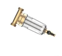 GLFLOW Filtre à sédiments réutilisable pour toute la maison, cartouche à visser avec boîtier transparent pour plomberie 1/2" et 3/4" (1/2 M + 3/4 F)
