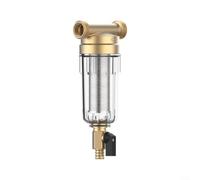 GLFLOW Filtre à sédiments réutilisable pour toute la maison, cartouche à visser avec boîtier transparent pour plomberie de 1,27 cm et 1,9 cm (1/2 m + 1/2 m)
