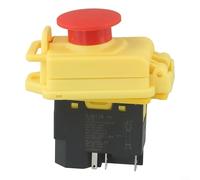 GLFLOW Interrupteur à bouton-poussoir électromagnétique industriel, KJD17B, 5 broches sans tension, compatible avec les tours métalliques