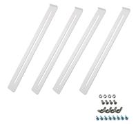 GLFLOW Kit de support de réparation de tiroir en métal réglable pour tiroirs en bois MDF de 35,6 à 61 cm, blanc, 24 pièces (2 x 4 + 10 + 10 + 20 cm)