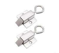 GLFLOW Lot de 2 loquets en fer avec mécanisme à ressort pour portes d'armoire et de cabine, argenté, 87,7 x 39 x 16,5 mm, idéal pour les armoires de distribution électrique (bas)