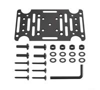GLFLOW Lot de 2 supports de montage en métal pour boîte aux lettres, base de support de boulon, plaque d'adaptation d'installation robuste pour la construction de boîtes aux lettres en plein air
