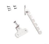 GLFLOW Lot de 2 verrous de sécurité réglables pour fenêtre d'appartement et de bureau - En acier inoxydable - Butée de fenêtre pour fenêtre rabattable (A)