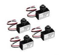 GLFLOW Lot de 4 capteurs de lumière 120-277 V Interrupteur crépusculaire automatique IP65 pour ampoules LED d'extérieur
