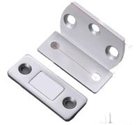 GLFLOW Lot de 6 loquets de porte magnétiques invisibles en forme de L avec forte aspiration, sans perçage, fixation en acier, pour armoire, tiroir, porte coulissante, fermeture de garde-robe (C)
