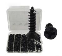 GLFLOW Lot de 620 vis autotaraudeuses cruciformes en acier au carbone, assortiment de vis à tête fraisée, organisateur de 4 tailles
