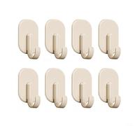 GLFLOW Lot de 8 crochets magnétiques avec rotation à 360 degrés, crochet rotatif solide en ABS pour maison, bureau, cuisine, casier, gril, voyage, cabine, rangement (blanc cassé)