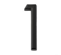 GLFLOW Numéro de maison noir autocollant 3D - Plaque de porte de maison en plastique pour extérieur, hôtel, bureau, appartement (1)