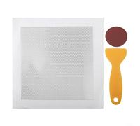 GLFLOW Patch en métal pour réparation de grands trous avec maille en acier galvanisé et fibre de verre pour mur, plafond, cuisine, bureau, 15 x 15 cm, noir et blanc (20 x 20 cm)