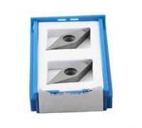 GLFLOW PCD VCGT160408 Plaquettes de tournage indexables PCD, 2 outils de coupe CNC, pour finition en aluminium et cuivre