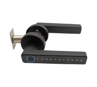 GLFLOW Serrure de porte intelligente à empreintes digitales avec contrôle | Kit de montage de poignée de porte avec clavier tactile pour maison et bureau