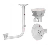 GLFLOW Support de caméra CCTV réglable avec tube en acier galvanisé extensible de 30 à 60 cm et rotation à 360 ° pour montage mural, plafond ou mât en extérieur (C)