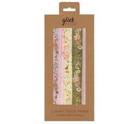 Glick Linea Lot de 4 feuilles de papier de soie Motif floral 75 x 50 cm