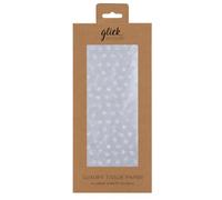 Glick Lot de 4 feuilles de papier de soie de Noël doré avec étoiles blanches sur papier de soie doré