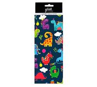 Glick Lot de 4 feuilles de papier de soie Motif dinosaure rugissant