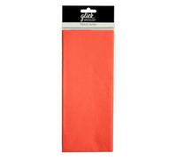 Glick Lot de 4 feuilles de papier de soie orange pour emballage cadeau, loisirs créatifs, 750 mm x 500 mm, orange
