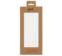 Glick Quatre feuilles de papier de soie blanc, chaque feuille 750 mm x 500 mm pour emballage cadeau, papier de soie blanc d'anniversaire (TP10)