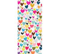 Glick Quatre feuilles de papier de soie en forme de cœurs, 750 mm x 500 mm, pour emballage cadeau, anniversaire, mariage, multicolore (TPL127)