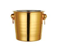 GLigeT Seau à glaçons Seau à Glace épais en Acier Inoxydable, for Bar, Champagne, bière réfrigérée, vin, Seau réfrigéré for glaçons Seaux à Champagne(Gold,Grand)