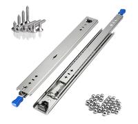 Glissière de verrouillage robuste à 3 volets, capacité de 120,2 kg, rails de montage latéraux à roulement à billes industriel, glissières en acier pour un fonctionnement fluide