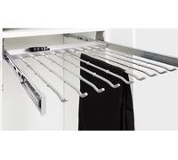 Glissière pour pantalons Hettich 800 mm, argentée, à monter sous le plan de travail