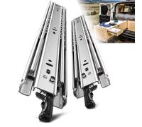 Glissiere Pour Tiroir Charge lourde,Glissiere Pour Plateau Coulissant,Coulisse Charge Lourde,2pcs,450-900mm,roulement à billes,Équipé d'une serrure de sécuritécapacité 68 kg,pour Tiroirs Coulisse