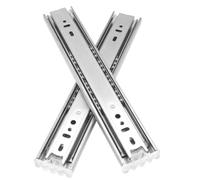 Glissière Tiroir 2 Pièces en Acier Inoxydable | Trois Sections, Montage Latéral Support Arrière, Antirouille, pour Armoire, Atelier et Remplacement Plusieurs styles
