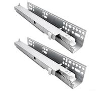 Glissières de fixation inférieures dissimulées de 450 mm pour sans cadre | Pour une action de glissement fluide, construction en acier laminé à froid, longueur de 450 mm, design de montage inférieur