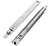 Glissières de guidage, entièrement extractibles, de dimensions 53,9 x 350 mm, capacité de charge de 100 kg, lot de 2