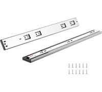 Glissières de tiroir, 10 paires, système de coulissement à billes, 457 mm, fonctionnement silencieux et fermeture en douceur