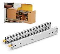Glissières de tiroir, 1016 mm, 190 kg, roulements à billes, tirage complet, 1 paire