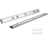 Glissières de tiroir 6 paires de glissières à billes 609,6 mm Silencieux Soft Close 45,4 kg Montage latéral Glissière en acier Sortie totale pour étagère Armoire Cuisine