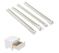 Glissières de tiroir en métal | Plateau à clavier télescopique blanc de 16 pouces for tiroir d'armoire inférieur : extension complète