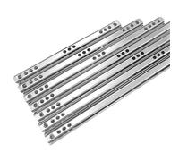 GlissièRes De Tiroir Glissière à billes en acier for tiroir, robuste, entièrement extensible, micro-guide, glissière de roulement(17MM 19inch 450mm)