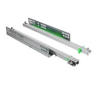 Glissières de Tiroir Invisibles Argenté en Acier, Mouvement Silencieux | Structure Monobloc, Forte Capacité Portante, Résistance à L’usure, Accessoire de Remplacement pour Meubles