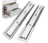 Glissières pour tiroirs, 400 mm, 6 paires, système de fermeture douce, capacité de 45 kg, tirage complet