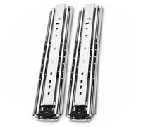 Glissières tiroir charge lourde verrouillables, sortie totale, 1 paire | Acier Q235 2,5 mm, antirouille, jeu latéral 19,2 mm pour camping-car, établi et plateau camion(38in (96.5cm),Without Lock)