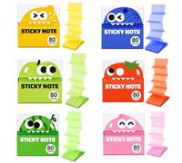 Glitter Sticky Notes, transparent sticky notes with Monster Dispenser (6PCS)