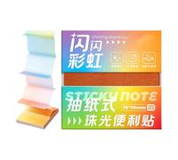 Glittery Sticky Notes - 100 Sheet Transparent, Colorful Memo Pads