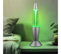 Lampe à lave lampe de table à paillettes changement de couleur lumière décorative paillettes chambre d'enfant, gris argenté, 6x LED 0,06W, PxH 10x35,5 cm