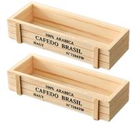 Glixoft Boîte De Jardinière en Bois 4 Pièces, Boîte De Jardinière Rectangulaire, Jardinière, Jardinière Décorative De Jardin, Boîte De Conteneur De Plantes, Jardinières D'extérieur pour Maison